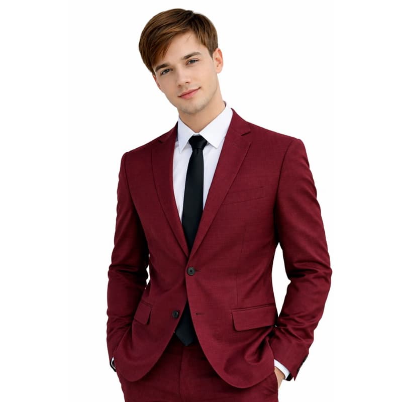 TERNO BORDO MELANGE COMPLETO QUALIDADE PREMIUM