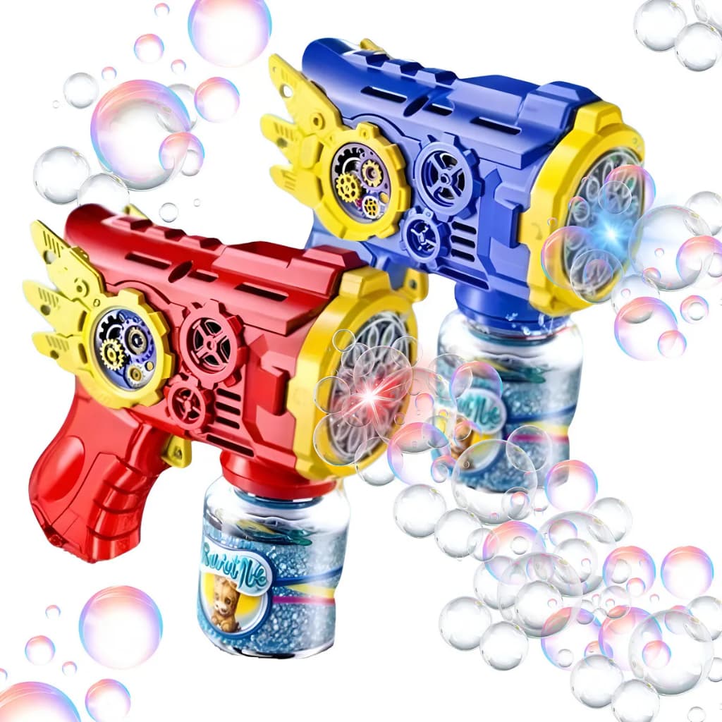 Brinquedo Maquina Bolha De Sabão Pistola Automática C/ Luz