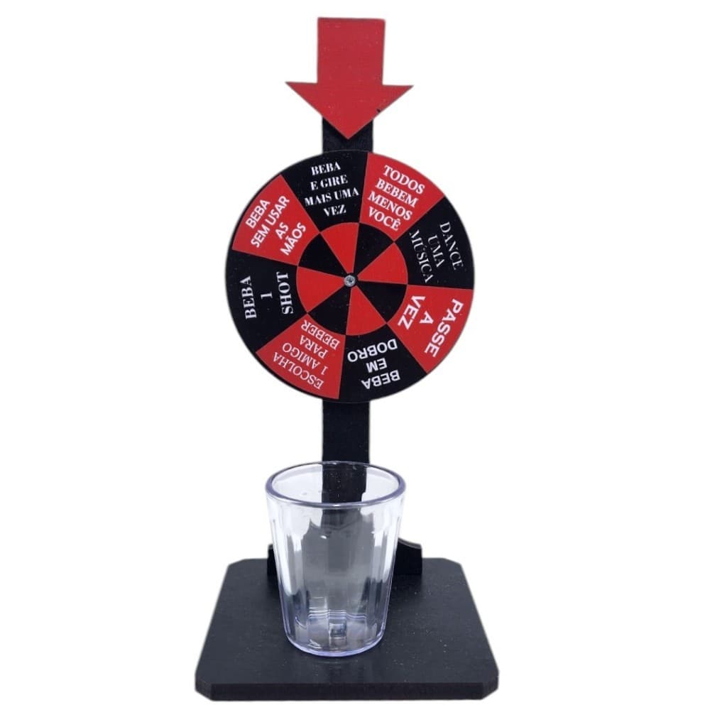 Roleta Roda de Shot Tequila Amigos Bebida Divertida Animação para Festas