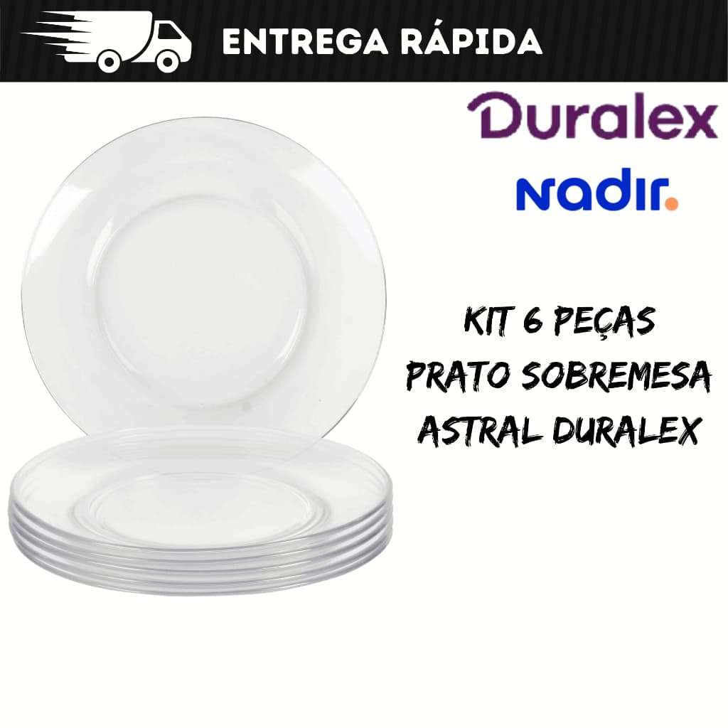 Kit 6 Pratos Sobremesa Duralex Astral -  Nadir
