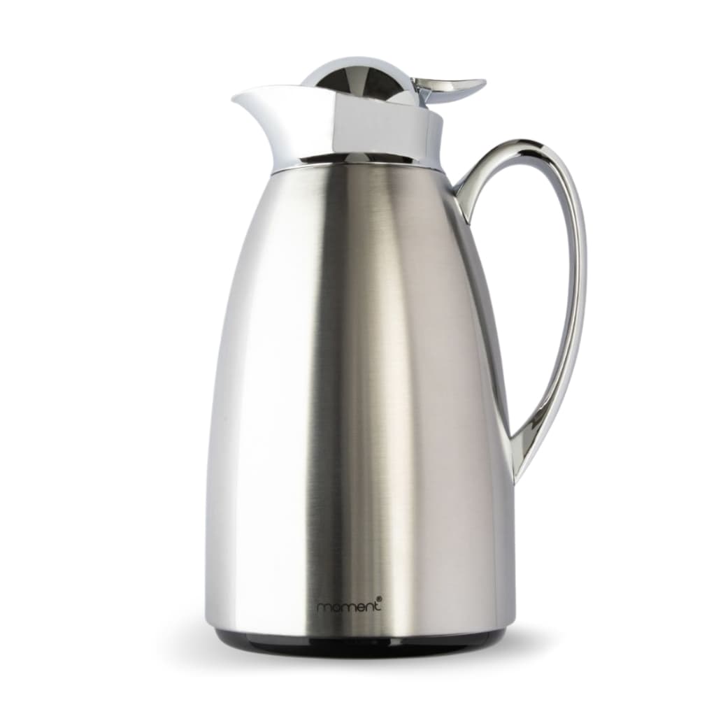 Garrafa De Café e Chá Ampola de Vidro Térmica Aço Inox 1 Litro