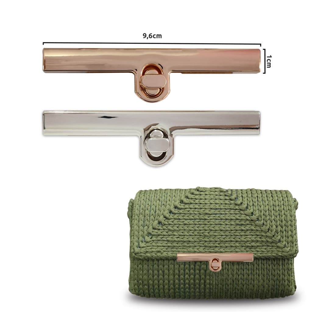 Fecho com torniquete 9,6cm para bolsa HYSK7006 arredondado com 1 unidade