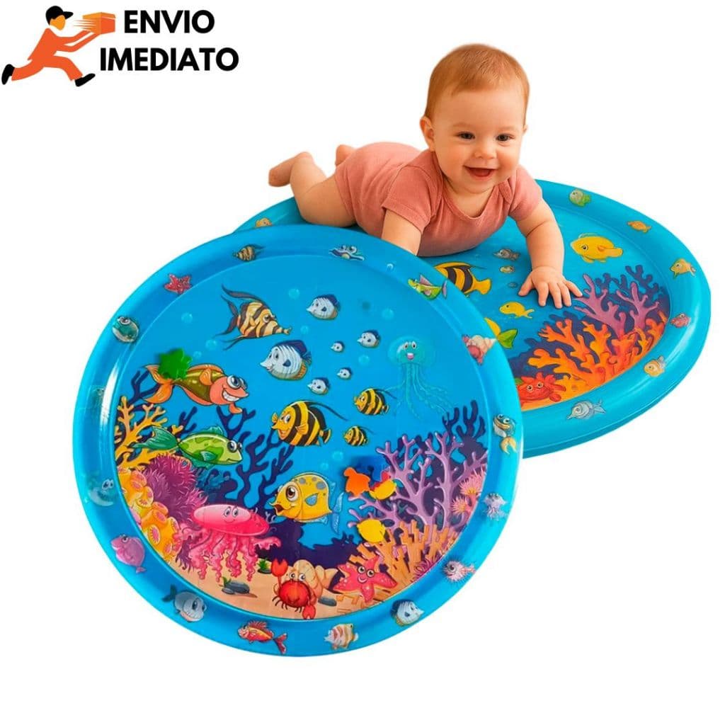 Tapete Infantil Bebê Inflável Água Atividades Sensorial Almofada Menino e Menina