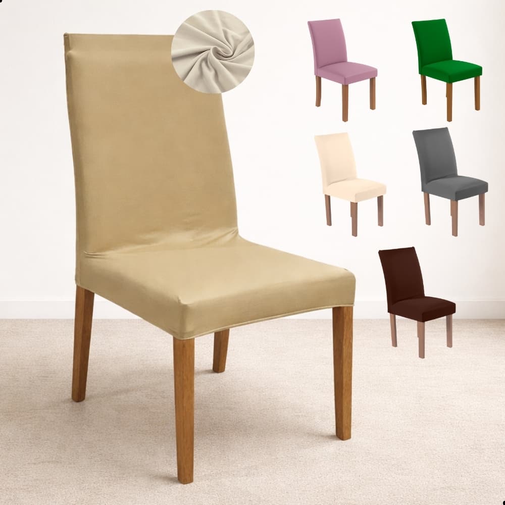 Kit com 6 / 4 Lugares Capa de Cadeira Jantar Protetora Malha Gel Com Elástico Ajustável