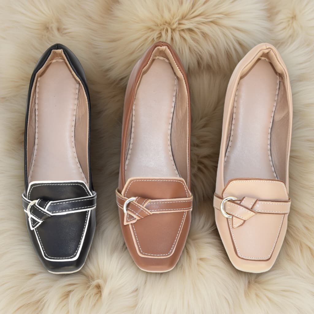 Sapatilha Mocassim confortável Enfeite Cinto Estilo leveza elegância
