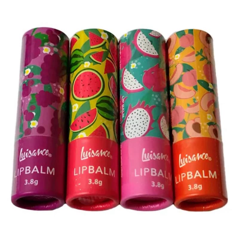 Lip Balm Luisance Hidratante Labial Frutas 3,8g Protetor Labial Brilho Natural Colorido