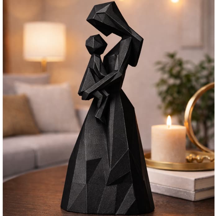 Escultura Decorativa minimalista Mãe e filho amor eterno dia das mães