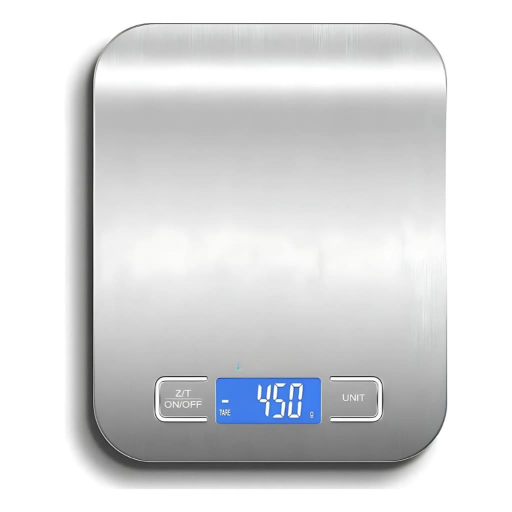 Balança Cozinha Fit Alimentos Brasil 10kg Aço Inox Prateado 10 Kg