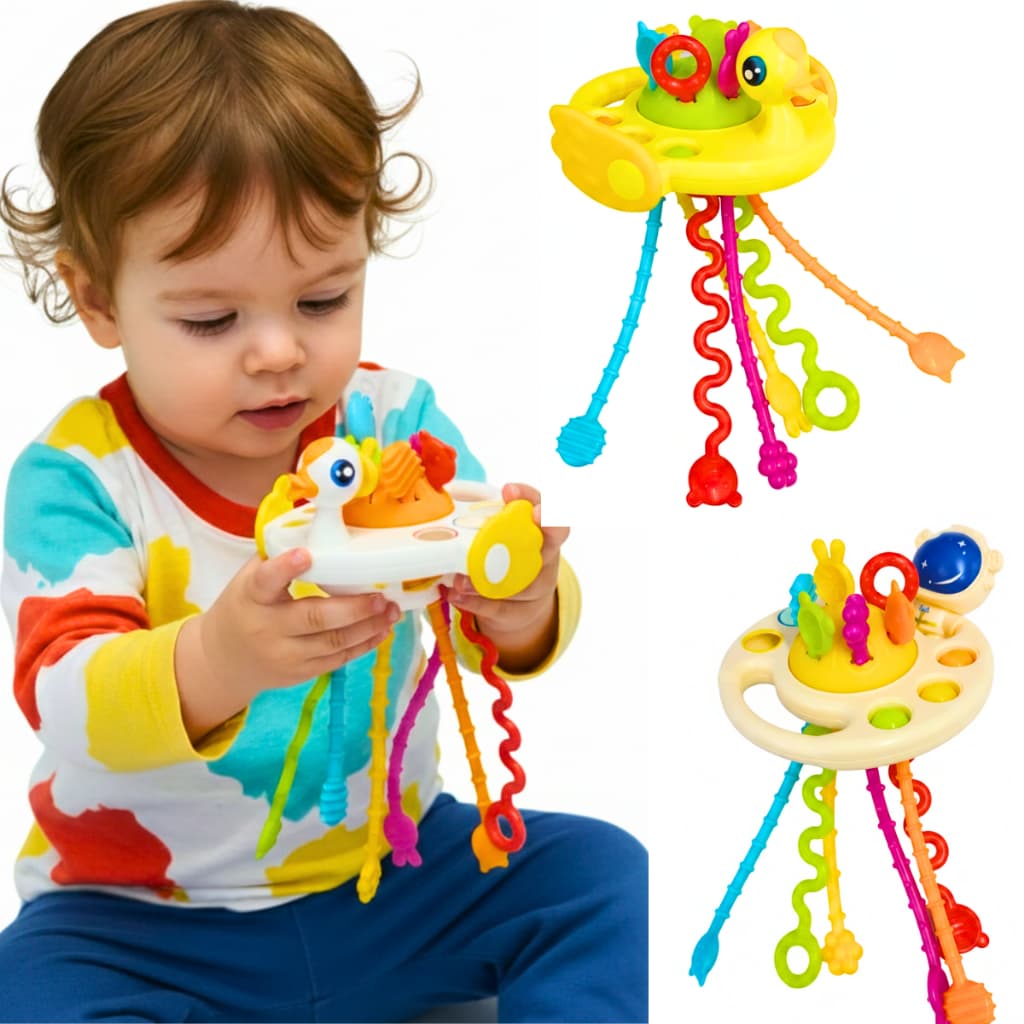 Brinquedos Sensoriais Para Bebês Montessori Mordedor Chocalho Tatil Interativo Polvo