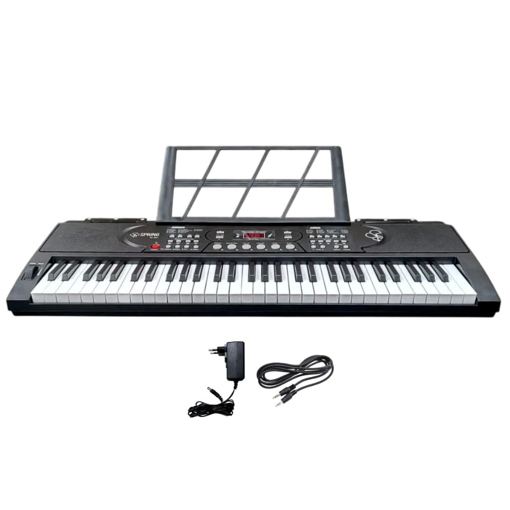 Teclado Musical Estudante Iniciante 5/8 61 Teclas Bivolt 127/220v