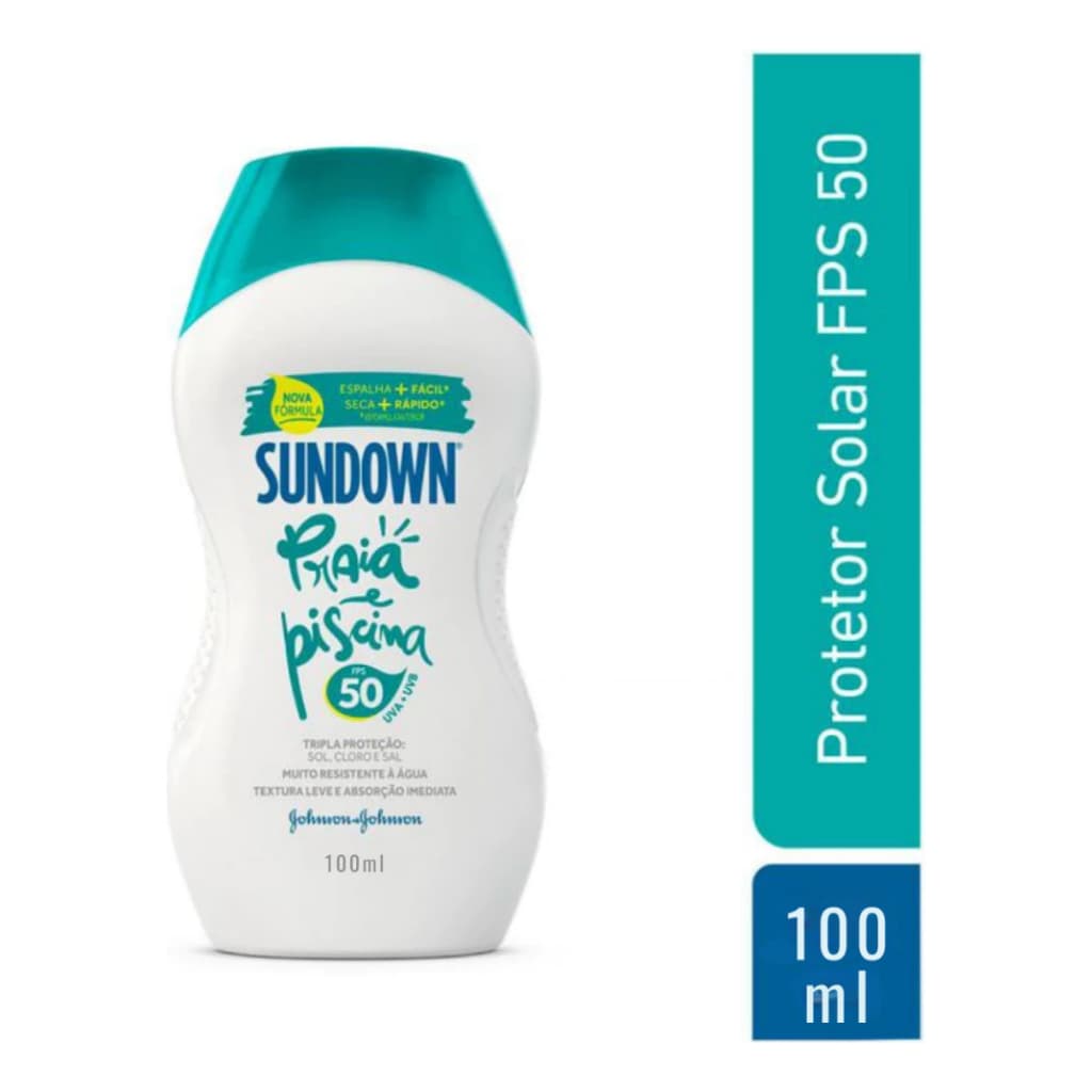 Protetor Solar Praia E Piscina Fps50 100ml Sundown