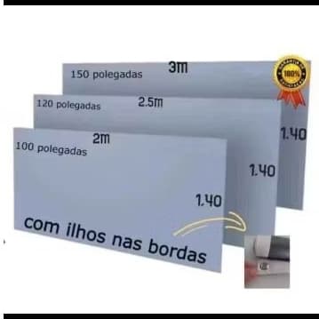 TELÃO PARA PROJETOR TELA PROJEÇÃO JÁ VAI COM ILHÓS