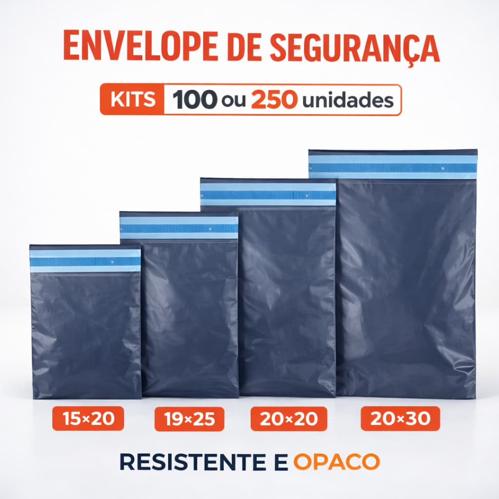 Envelope Plástico Segurança Autocolante com Lacre | E-commerce Shopee Mercado Livre |