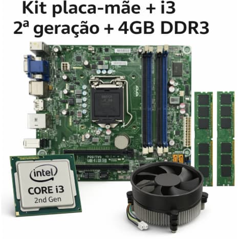 Kit Placa mãe 1155 + CORE i5, i7 2ª + 4gb, 8gb ou 16gb