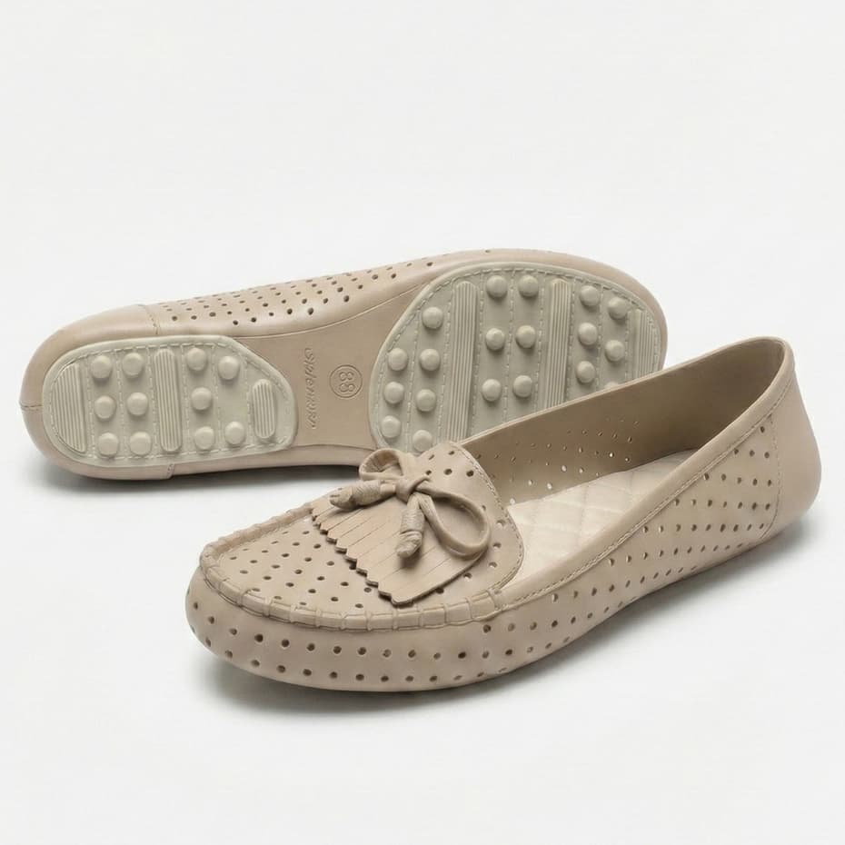Sapatilha Mocassim feminina antiderrapante para caminhar com conforto extra e flexível