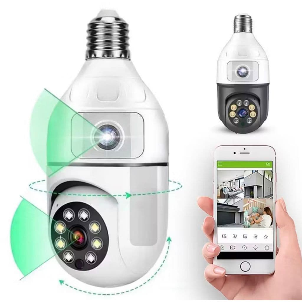 Smart Câmera de segurança WI-FI Lente Dupla Inteligente Visão Noturna Áudio Yoosee Icsee - Bivolt