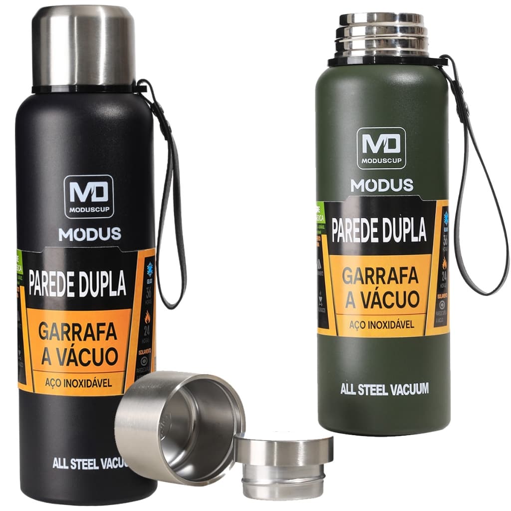 MODUS Garrafa Térmica Aço Inoxidável Portátil Copo Com Bolsa 1000ML/1500ML