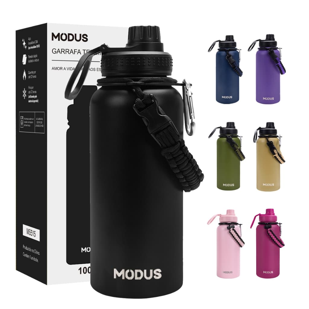 Garrafa Modus 1l Térmica Esportiva De Aço Inoxidável Com Isolamento A Vácuo