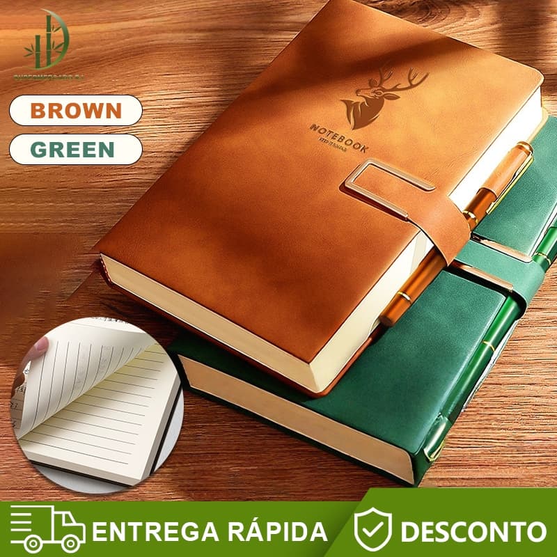 Caderno A5 de couro macio retro notebook para agenda Estudar, Organizar