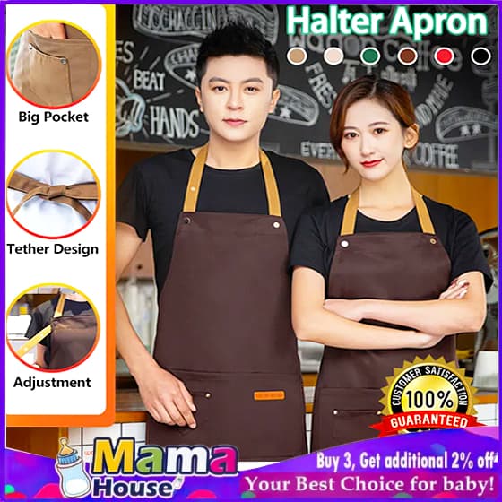Avental Cozinheiro Churrasqueiro Restaurante Barman Artesão Avental impermeável para restaurante