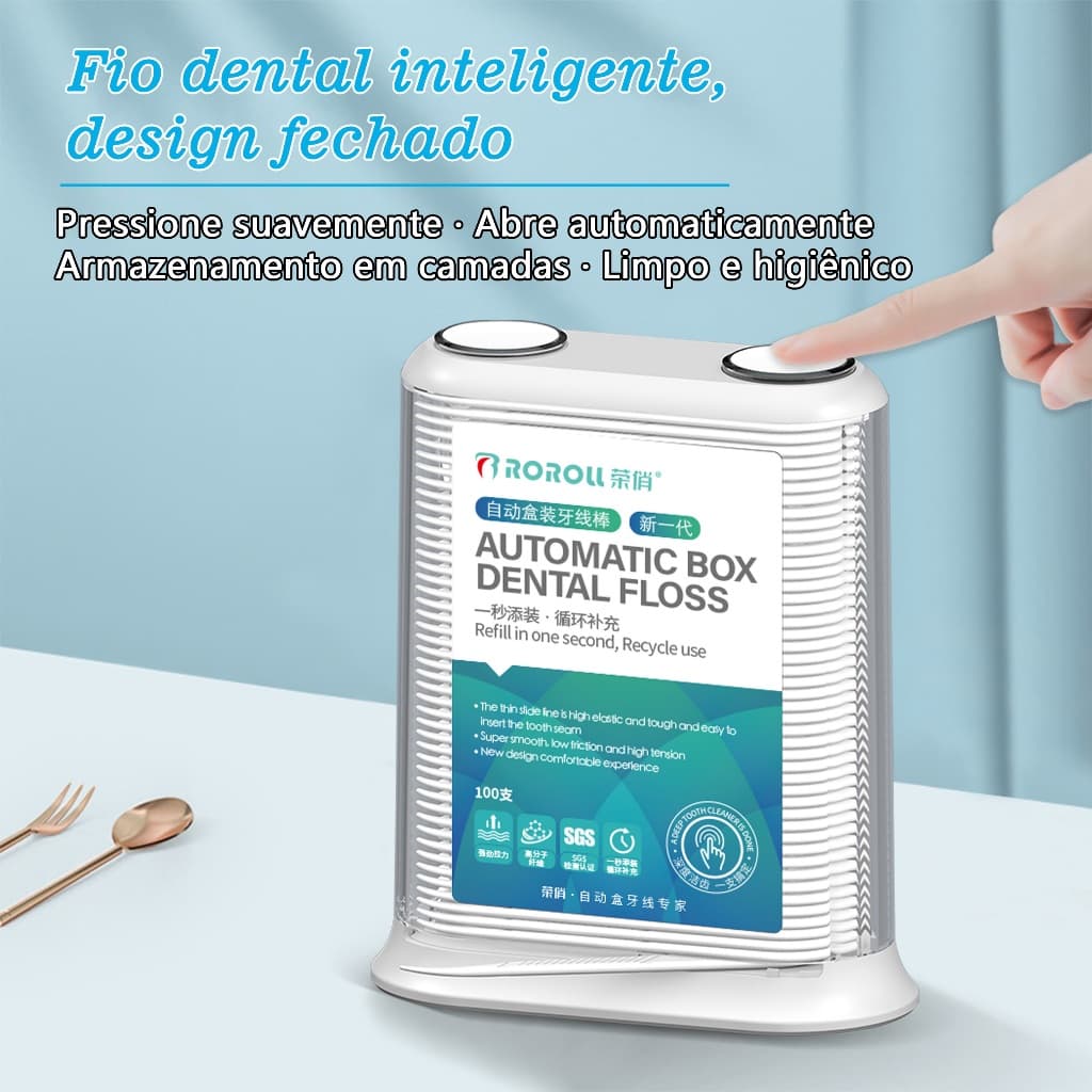 200 pçs de fio dental arqueado ultrafino,adequado para crianças limparem, vem com uma caixa portátil