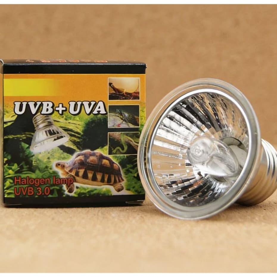 Lâmpada UVA+UVB 50W/75W Répteis - Aquecedor com espectro completo para tartarugas e lagartos