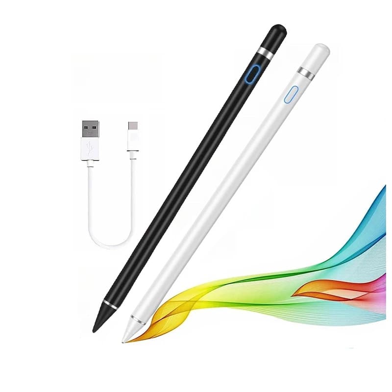 Caneta Stylus Fina Recarregável Para iPhone iPad Tablet