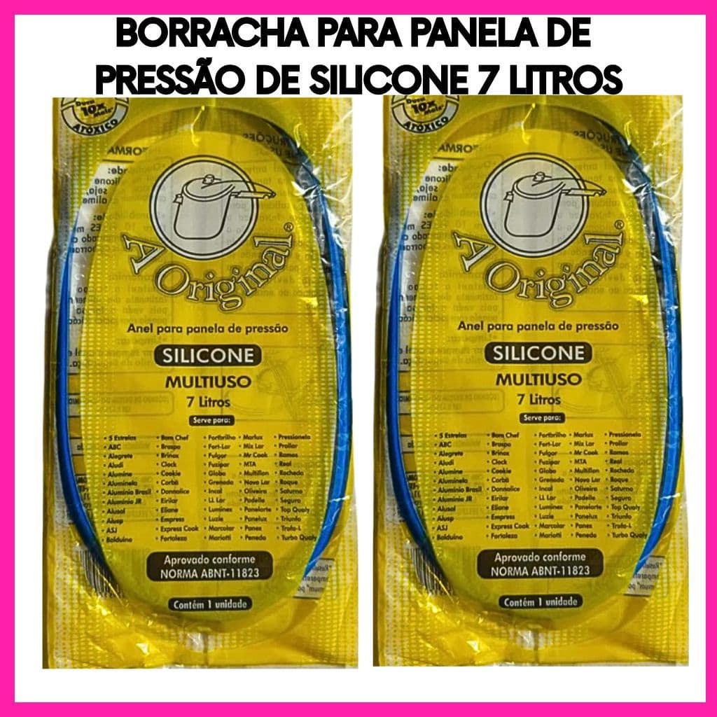 Borracha Panela de Pressão 7 Litros Silicone Universal – Reposição Vedação 6 Unidades