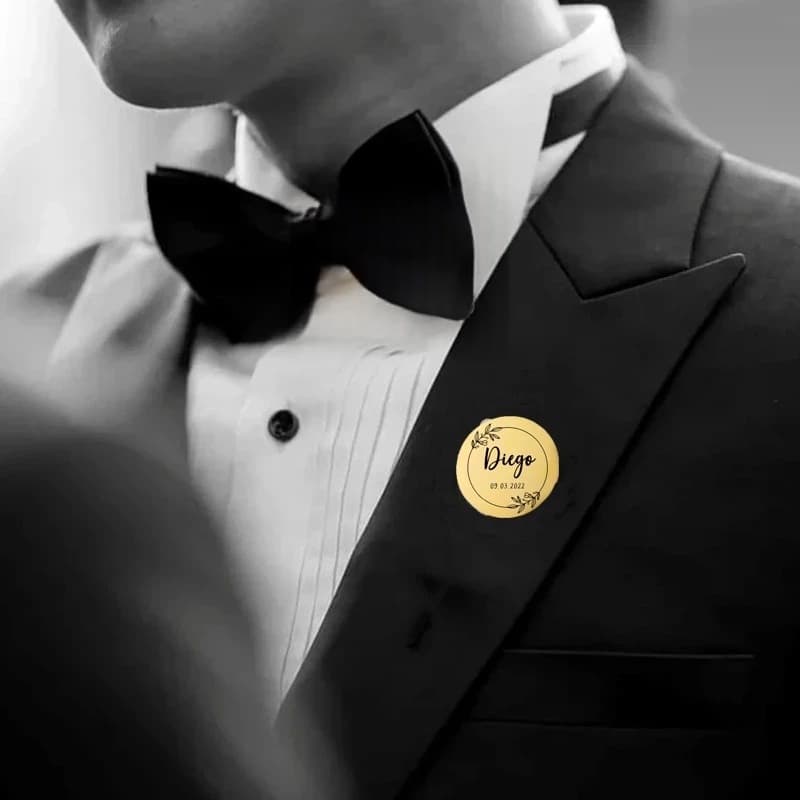 Broche Botton Crachá Personalizado Metal Ouro 18k Inox Magnético Imã ou Alfinete