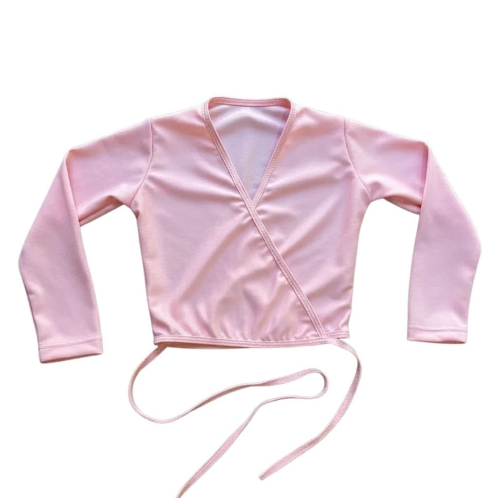 Casaquinho Ballet Infantil em Suplex | Bolero para Balé e Jazz - Rosa e Preto