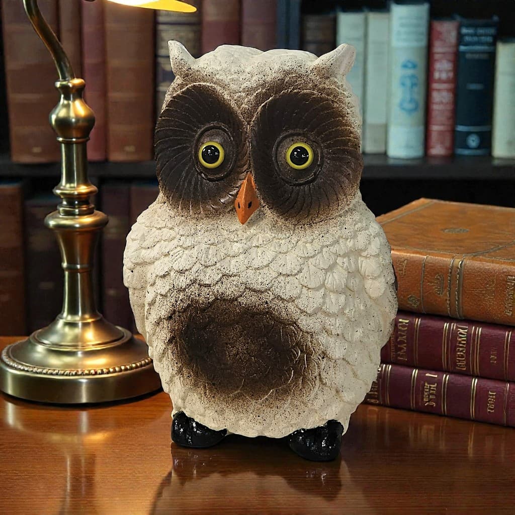 Estatua de Coruja Abacaxi Gesso para Decoração de Centros de Mesas Estantes Enfeites de Sala