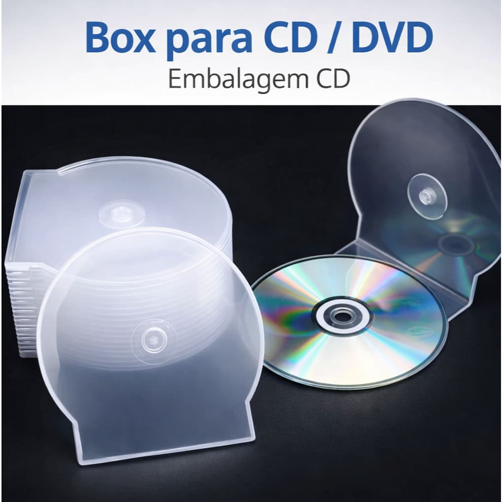 Box Case Bolachinha Capa Para Cd/dvd Levox - 10 Unidades