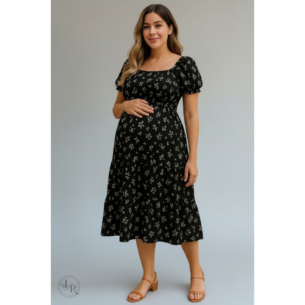 Vestido Feminino Estampado Floral Gestantes Gravidas Romântico Eventos Evangélico Viagem Confortável