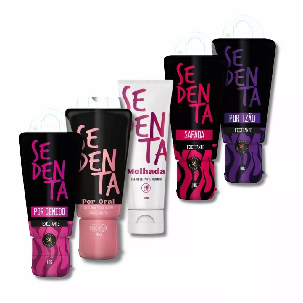 Kit 05 Gel Lubrificante 18g Pepper Blend Excitante - SAFADA/TZÃO/GEMIDO/MOLHADA/ORAL