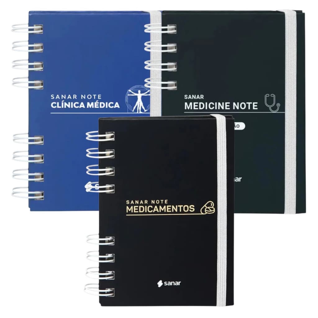 Kit Sanar Clinica Medica+ Sanar Medicine Note 4° Edição+ Sanar Medicamentos