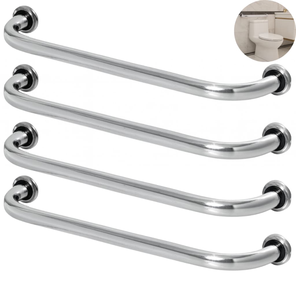 Kit 2 a 4 Alças De Apoio Barra 20cm a 80cm Suporte De Parede Corrimão Para Idoso E Deficiente