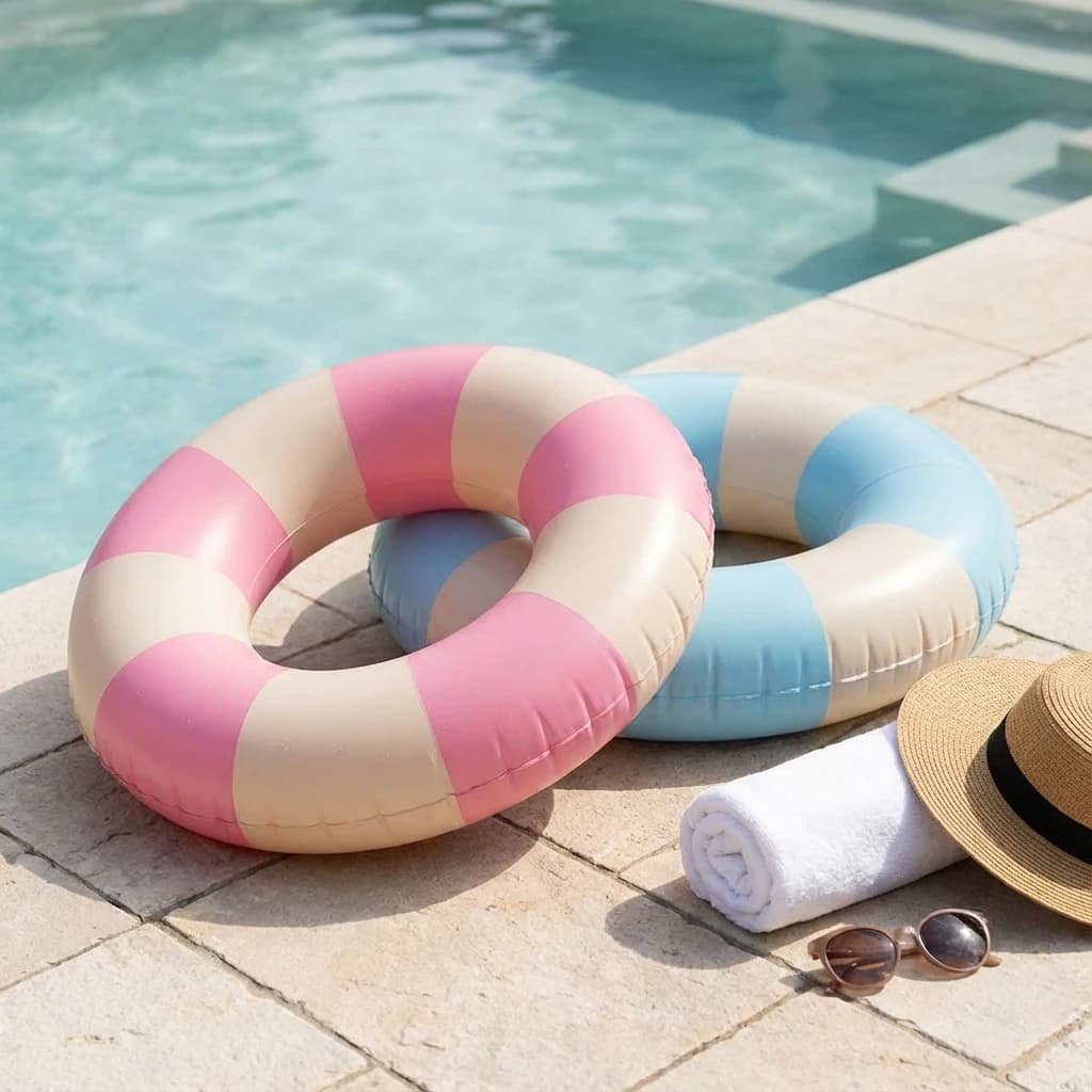 Boia Listrada Inflavel Vintage Retrô de Natação Piscinas e Praias Lazer e Diversão Adulto Infantil