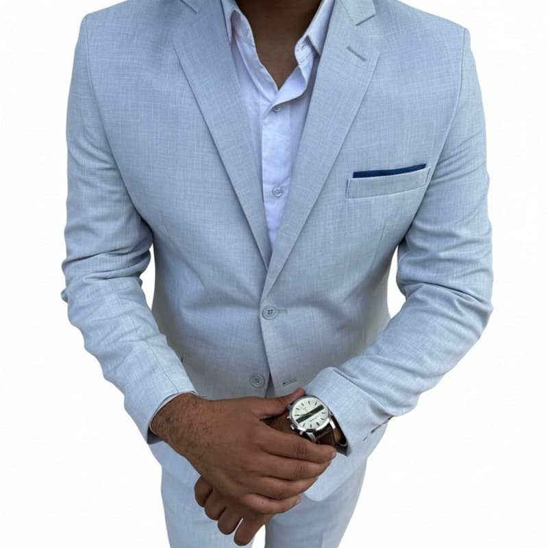 Terno Melange Masculino Slim Executivo De Luxo (blazer + Calça)+DiretoDaFabrica(casamento+padrinho+igreja)
