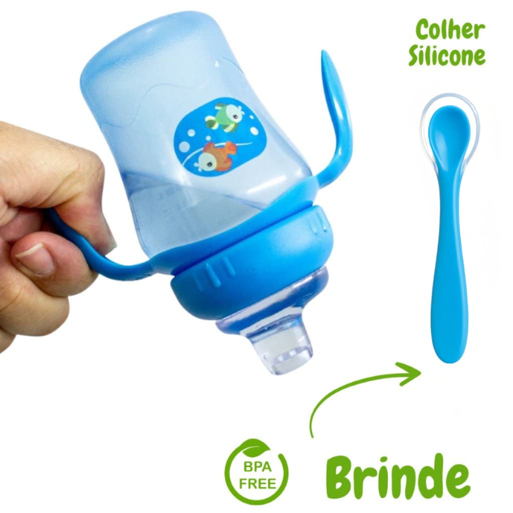 Copo De Transição Com Alça Antivazamento Bico Silicone