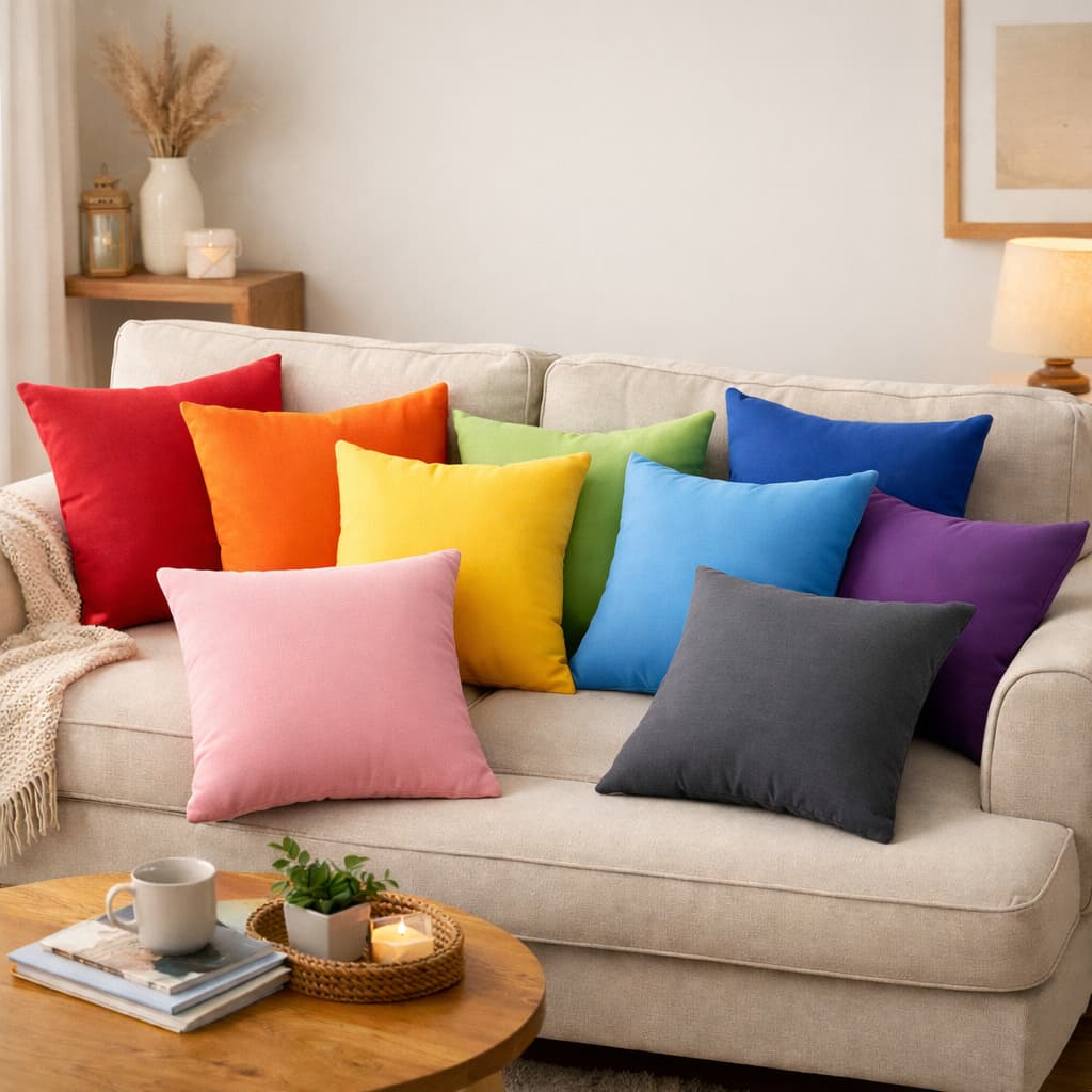 Almofada cheias 30x30 colorida pequena decoradiva diversas cores para sofa cama poltrona