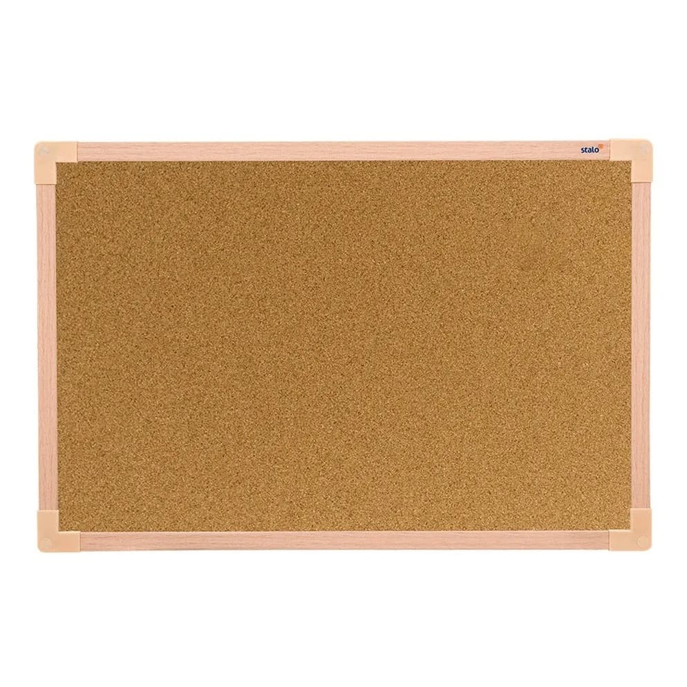 Lousa Quadro de Cortiça 90x60cm Moldura Madeira – Mural Avisos Escola Escritório + Brinde