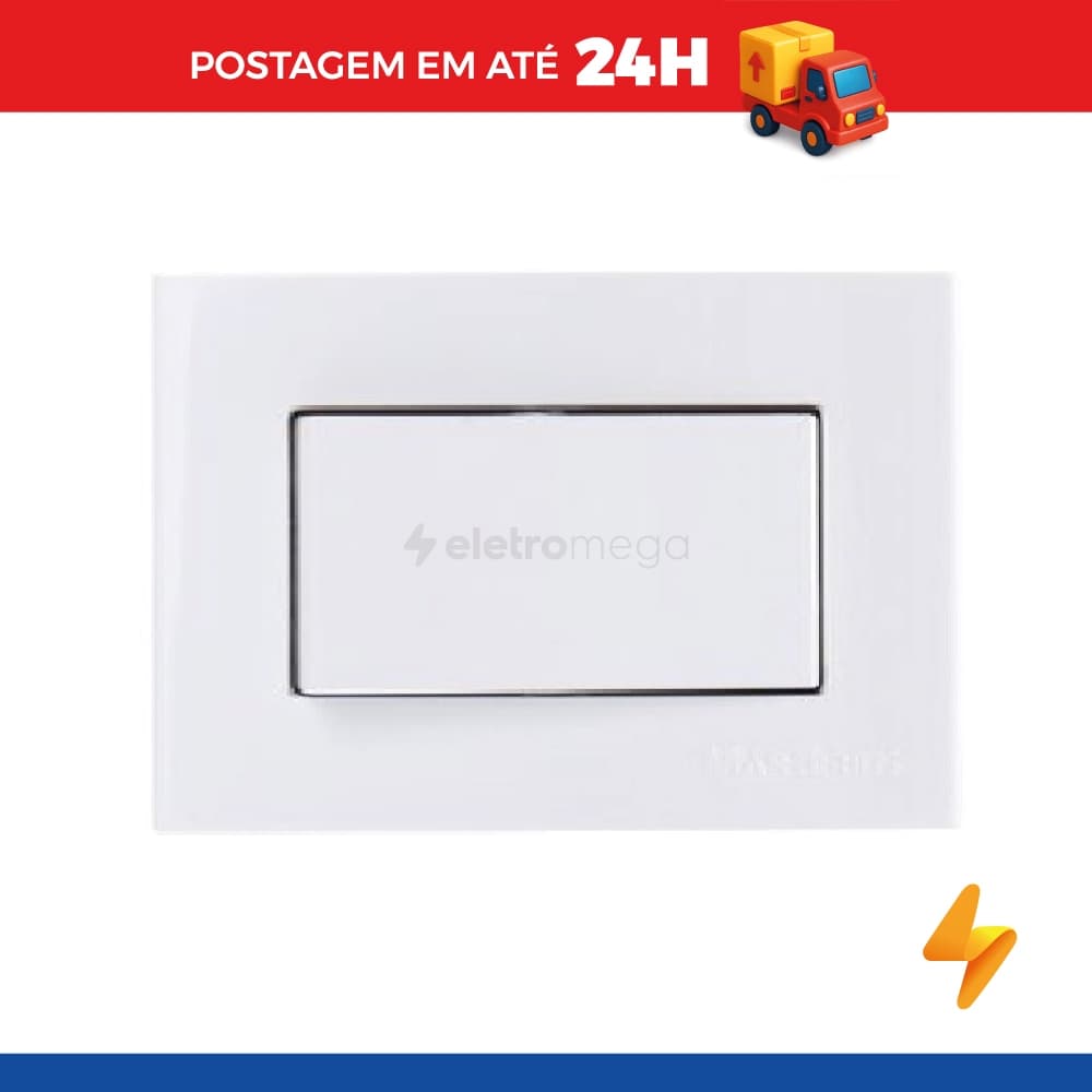 Interruptor Paralelo Three-Way Para Móveis Branco Margirius Linha Sleek Completo