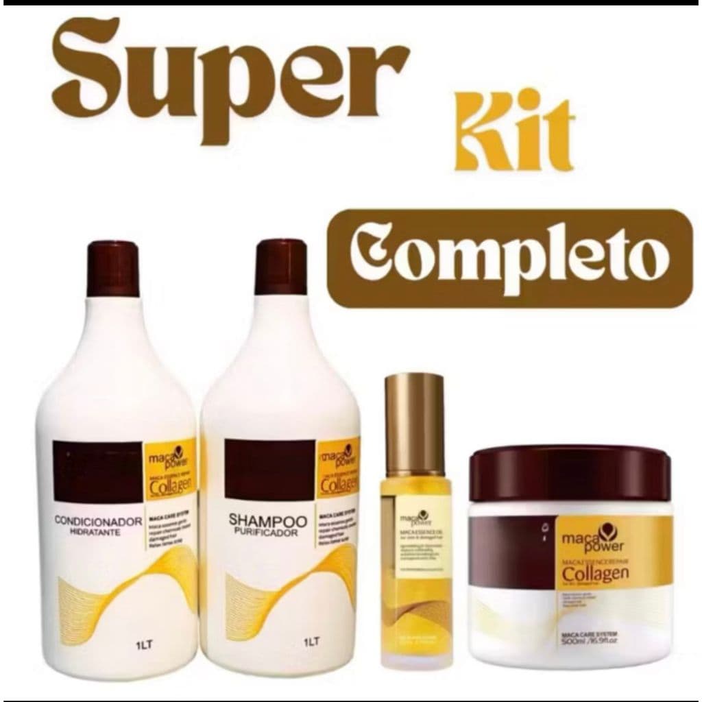 Kit Shampoo + Condicionador 1L + Máscara 500ml + Óleo Tratamento Capilar Completo