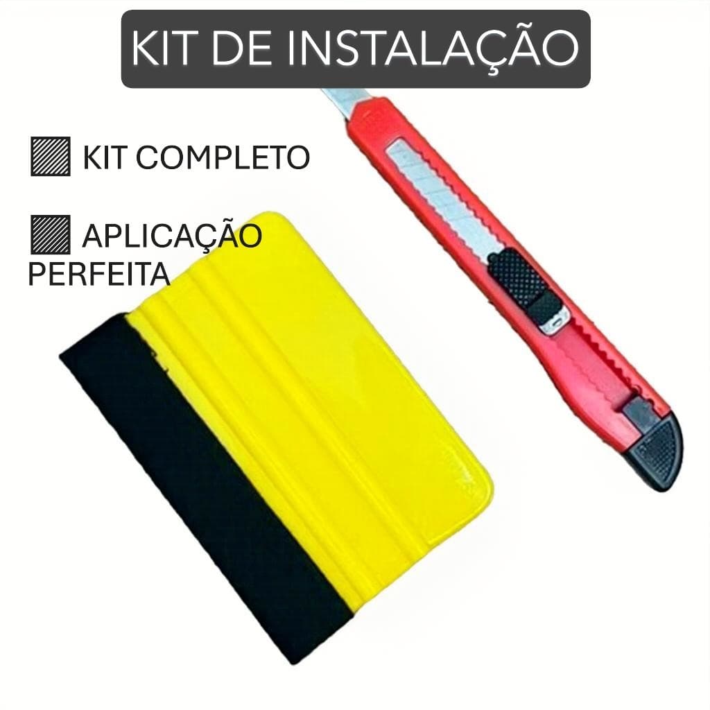 Kit Instalação Espátula com Feltro 2em1+ Estilete de Precisão Papel de Parede Isulfilm Envelopamento