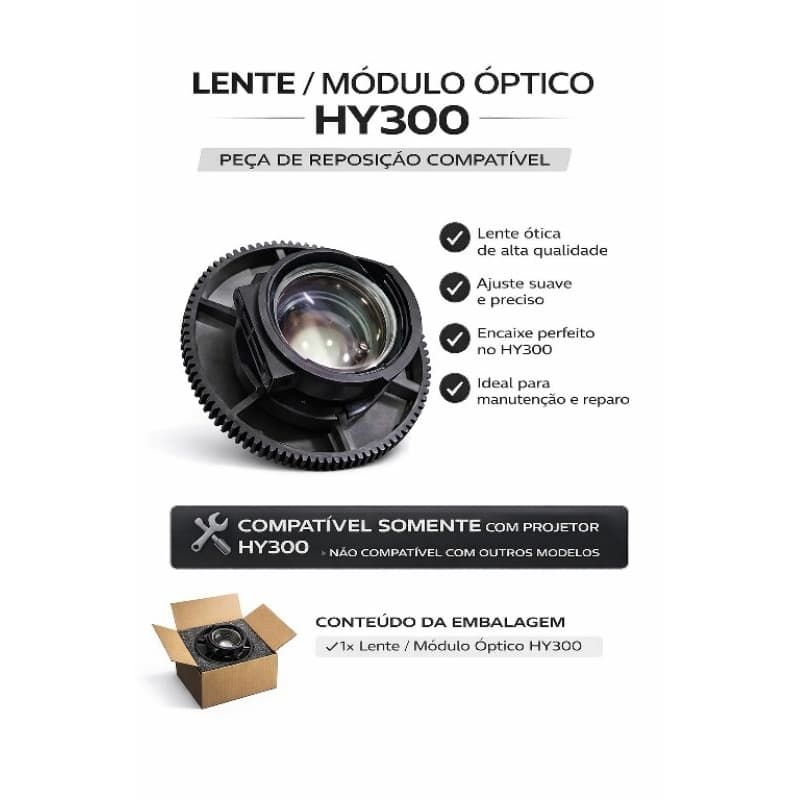 lente projetor HY300 peça de reposição