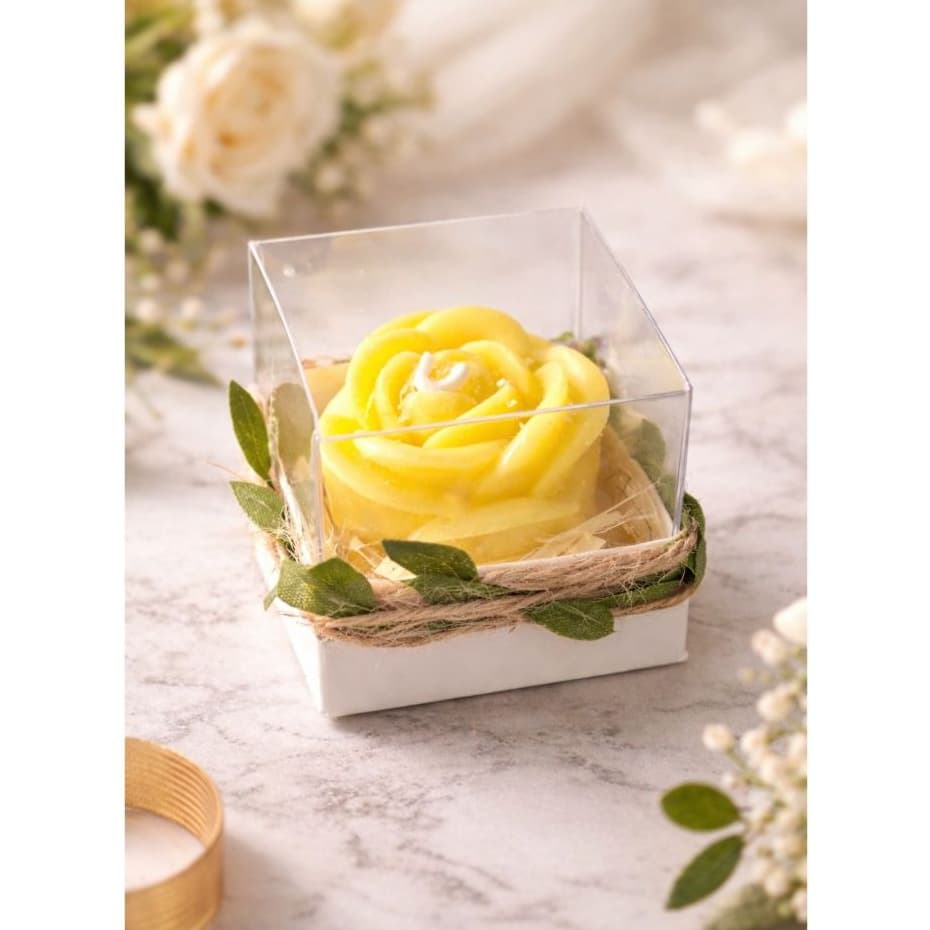 Kit de 10 rosas velas aromáticas para lembrancinha de casamento, aniversario de 15 anos, batizado, maternidade e eventos