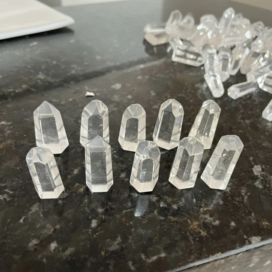 Pontas de Cristal de Quartzo Natural - 10 Unidades | Reiki, Mandala, Tameana, Mesa Radiônica