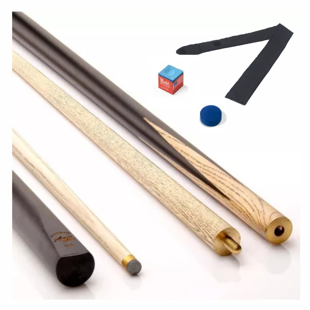 Taco de sinuca Profissional Madeira Ash Sola 11mm com Giz + Sola Extra