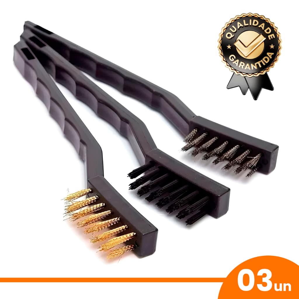 Escovas de Aço Multiuso Aço Latão Nylon Cabo Plástico