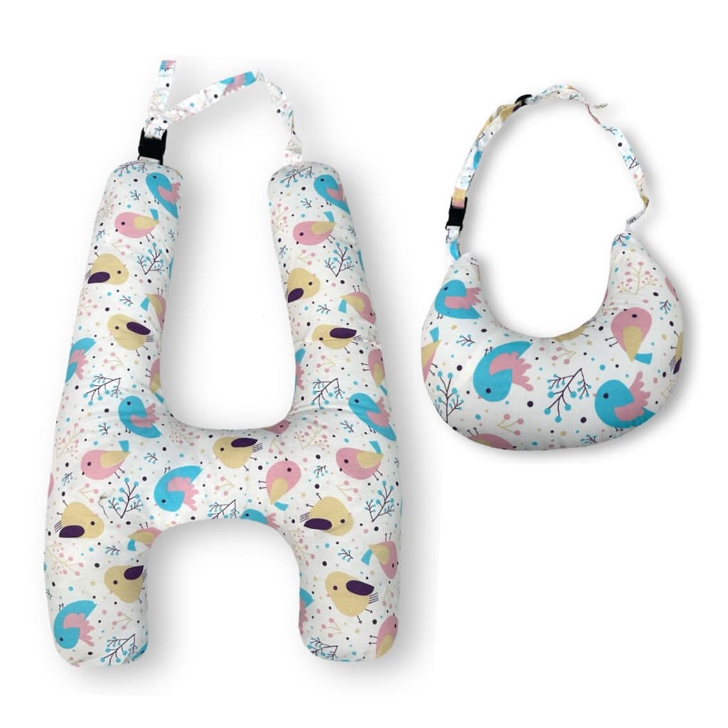 Almofada de Pescoço para Viagem Corpo H + Segura Queixo Dormir Sentado